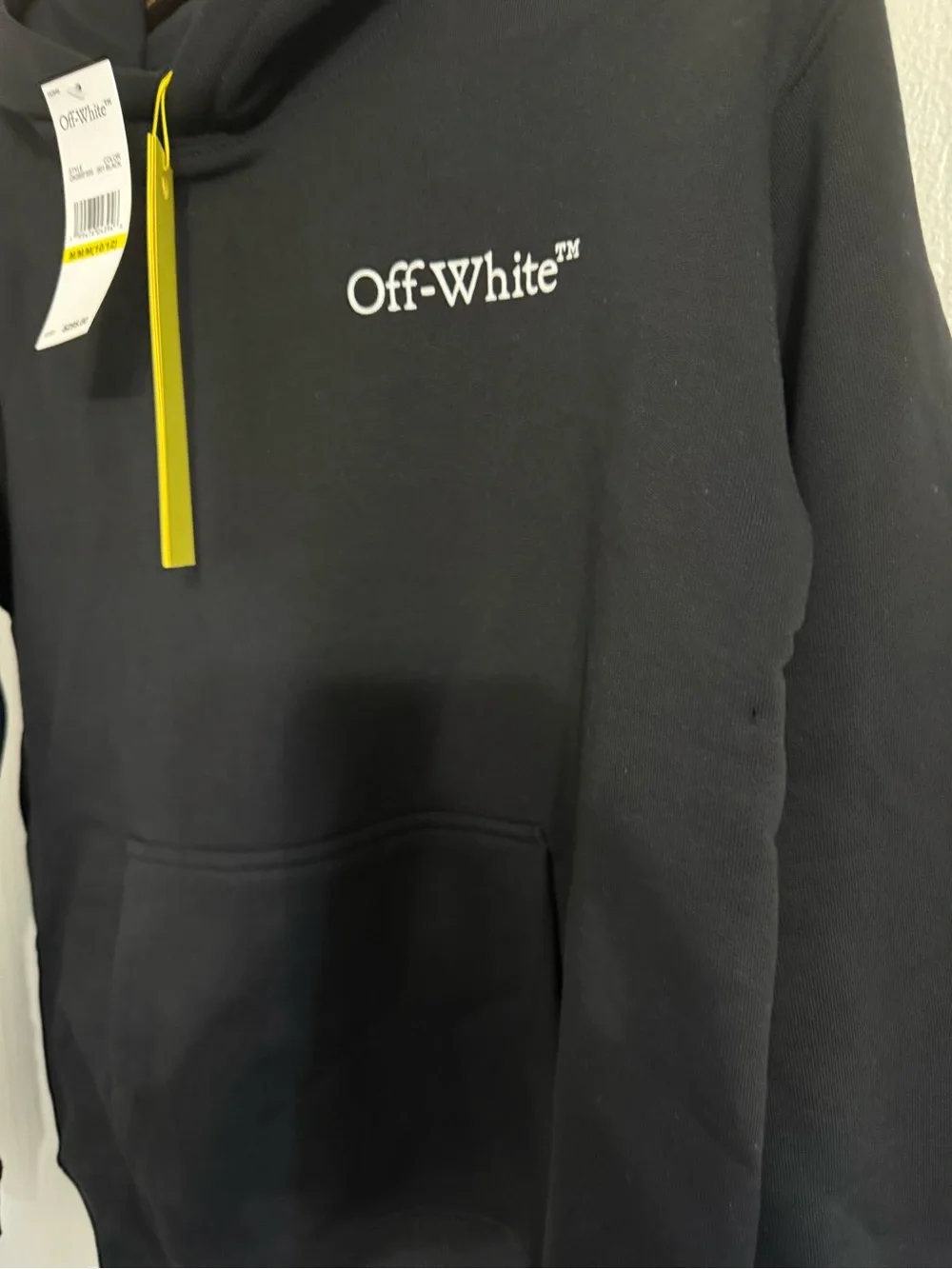OFF-WHITE VIRGIL ABLOH KIDS PRINT HOODIE SWEATSHIRT BLACK MEDIUM 10-12